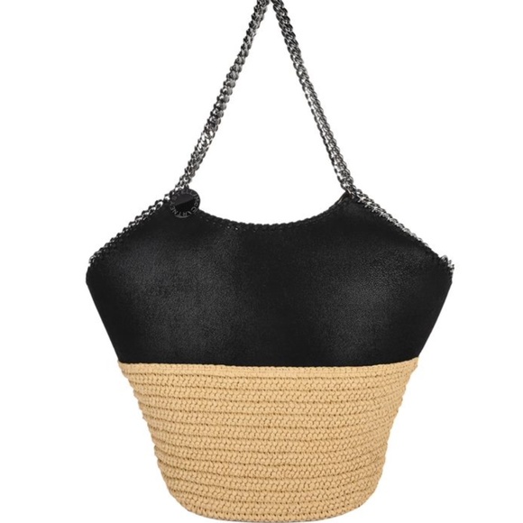 New Authentic Stella McCartney Falabella Raffia Tote - Picture 1 of 8